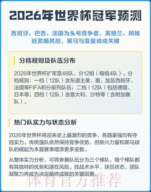 2026年世界杯预测终极在线攻略 2026年世界杯预测终极在线攻略